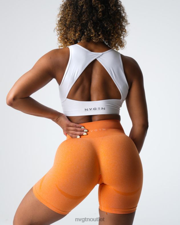 Fitness NVGTN Konturnahtlose Shorts Sonnenuntergang orange Frauen 86ZJB332