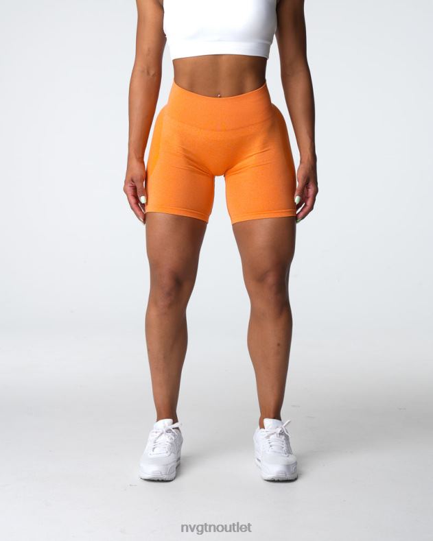 Fitness NVGTN Konturnahtlose Shorts Sonnenuntergang orange Frauen 86ZJB332