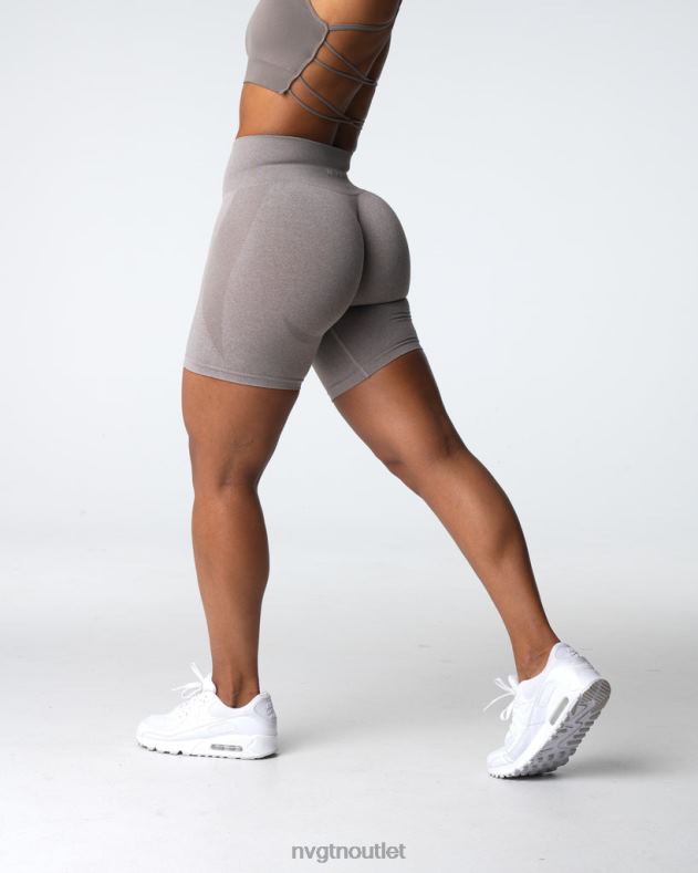 Fitness NVGTN Konturnahtlose Shorts Taupe Frauen 86ZJB324