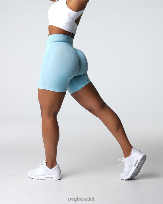 Fitness NVGTN Konturnahtlose Shorts pastellblau Frauen 86ZJB323