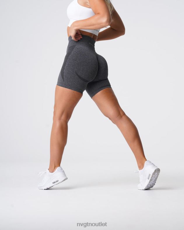 Fitness NVGTN Konturnahtlose Shorts schwarz gesprenkelt Frauen 86ZJB321