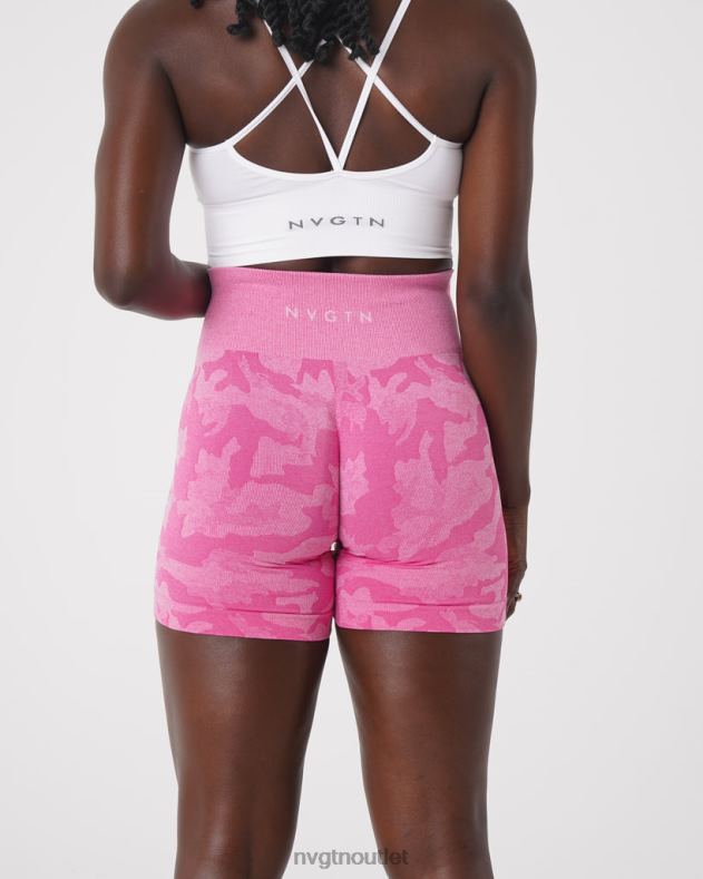 Fitness NVGTN Nahtlose Camo-Shorts Kaugummi rosa Frauen 86ZJB439