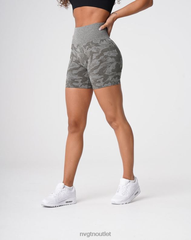 Fitness NVGTN Nahtlose Camo-Shorts Khakigrün Frauen 86ZJB440