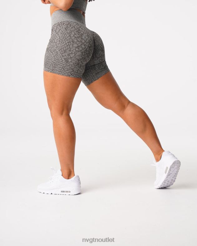Fitness NVGTN Nahtlose Shorts aus Schlangenleder Khakigrün Frauen 86ZJB474