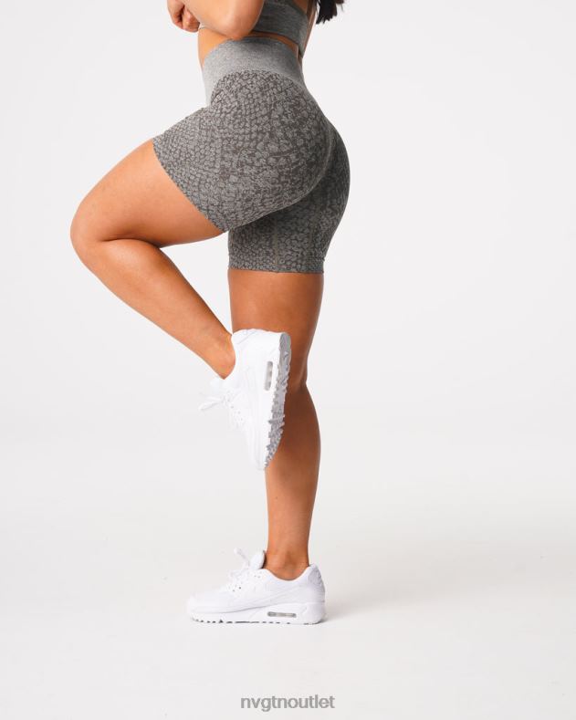 Fitness NVGTN Nahtlose Shorts aus Schlangenleder Khakigrün Frauen 86ZJB474