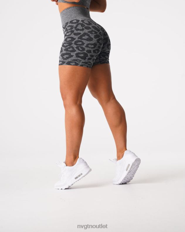 Fitness NVGTN Nahtlose Shorts mit Leopardenmuster schwarz gesprenkelt Frauen 86ZJB467