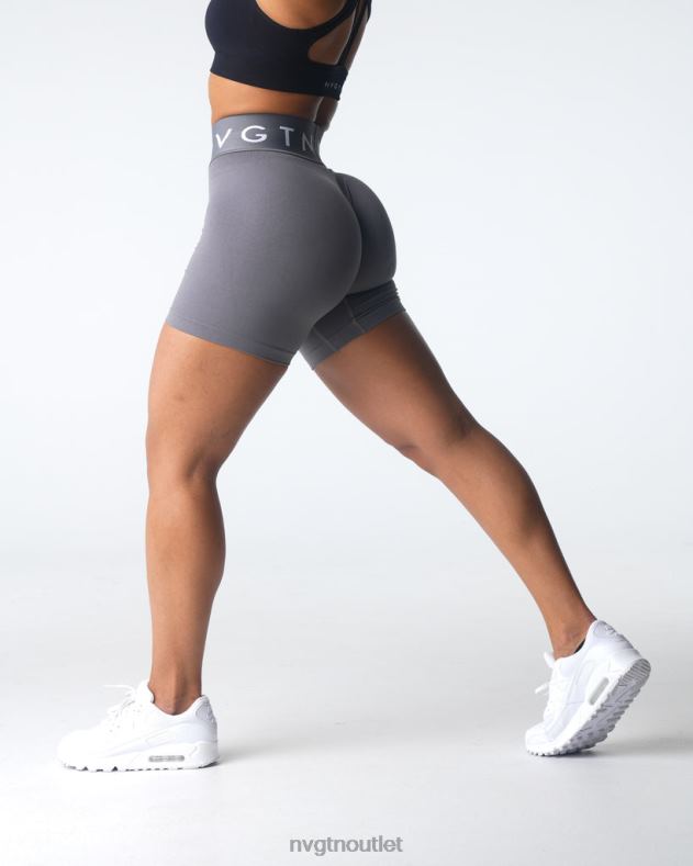 Fitness NVGTN Nahtlose sportliche Shorts Holzkohle Frauen 86ZJB431