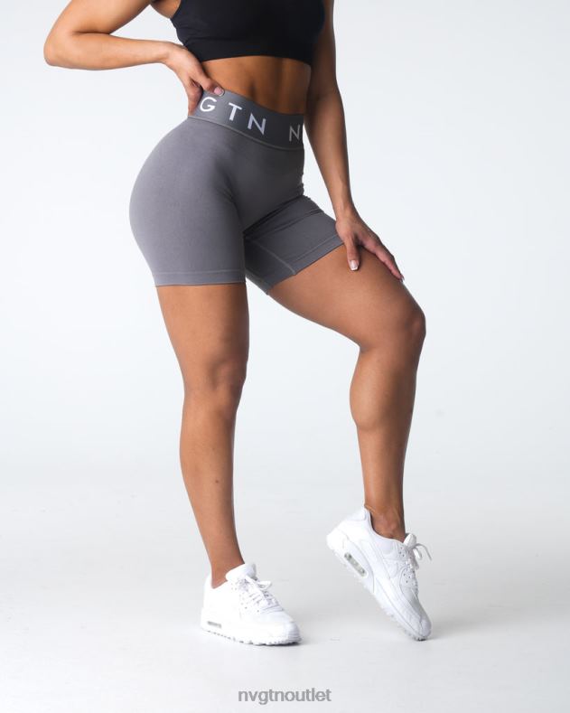 Fitness NVGTN Nahtlose sportliche Shorts Holzkohle Frauen 86ZJB431