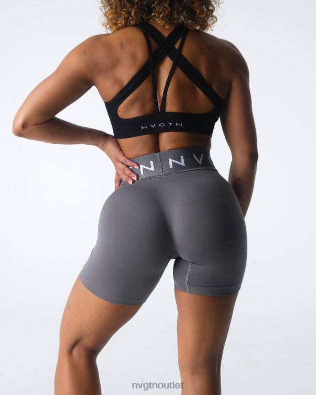 Fitness NVGTN Nahtlose sportliche Shorts Holzkohle Frauen 86ZJB431