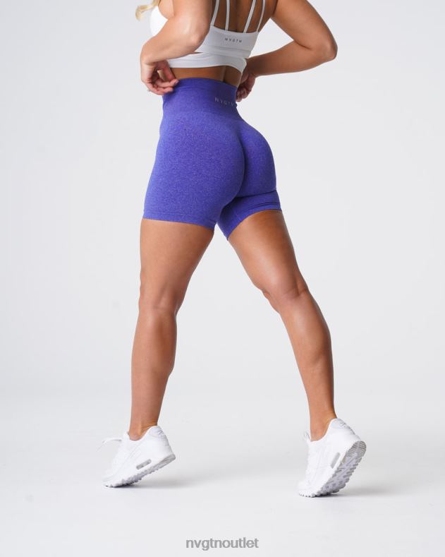 Fitness NVGTN Pro nahtlose Shorts Elektrisches Blau Frauen 86ZJB374