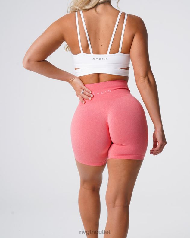 Fitness NVGTN Pro nahtlose Shorts Koralle Frauen 86ZJB381