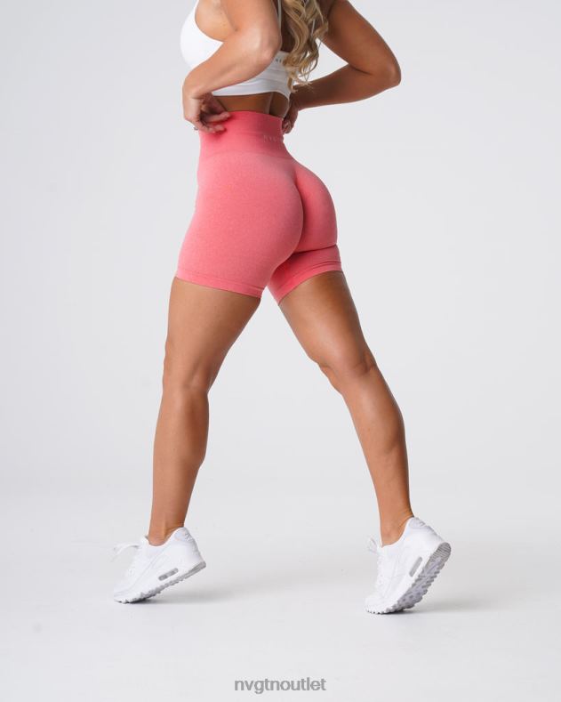 Fitness NVGTN Pro nahtlose Shorts Koralle Frauen 86ZJB381