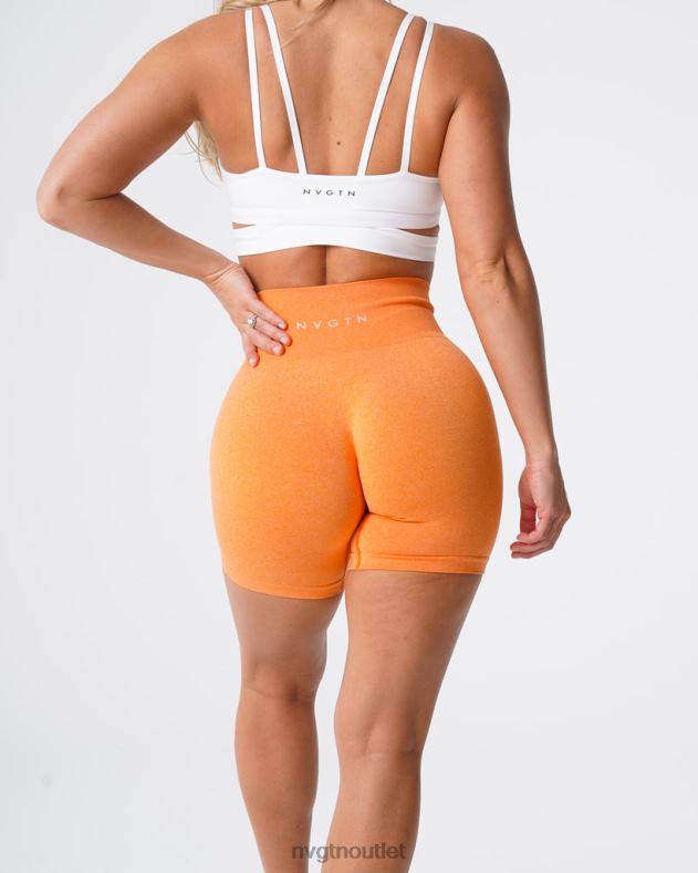 Fitness NVGTN Pro nahtlose Shorts Sonnenuntergang orange Frauen 86ZJB382