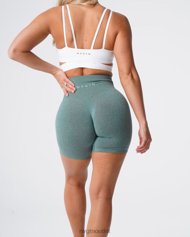 Fitness NVGTN Pro nahtlose Shorts Waldgrün Frauen 86ZJB370