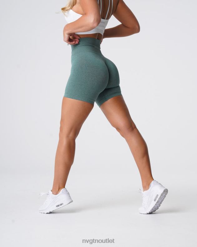 Fitness NVGTN Pro nahtlose Shorts Waldgrün Frauen 86ZJB370