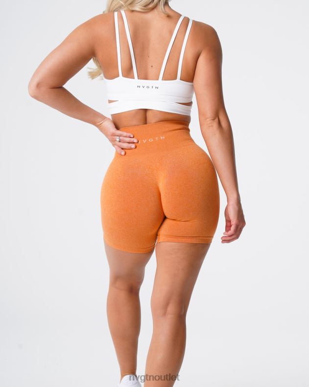 Fitness NVGTN Pro nahtlose Shorts gebranntes Orange Frauen 86ZJB365