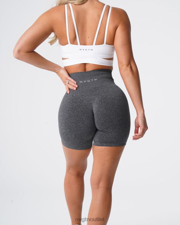 Fitness NVGTN Pro nahtlose Shorts schwarz gesprenkelt Frauen 86ZJB357
