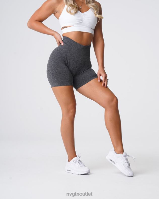 Fitness NVGTN Pro nahtlose Shorts schwarz gesprenkelt Frauen 86ZJB357