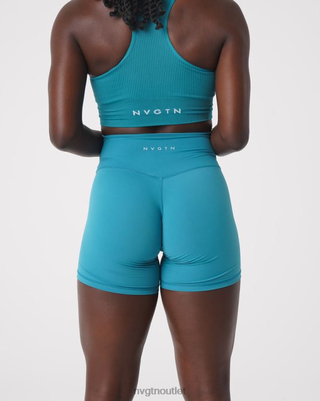 Fitness NVGTN Signature 2.0-Shorts blaugrün Frauen 86ZJB464