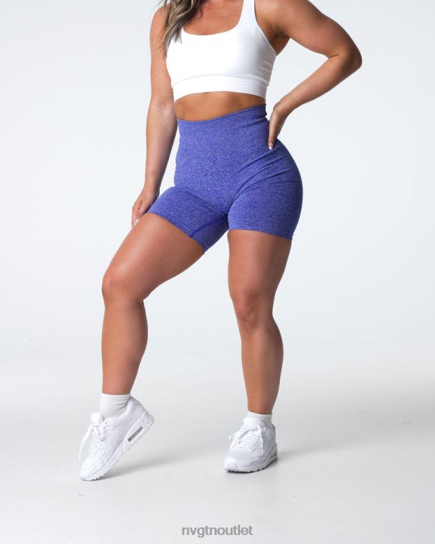 Fitness NVGTN nahtlose Scrunch-Shorts Elektrisches Blau Frauen 86ZJB402