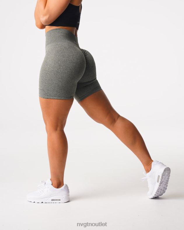 Fitness NVGTN nahtlose Scrunch-Shorts Khakigrün Frauen 86ZJB425