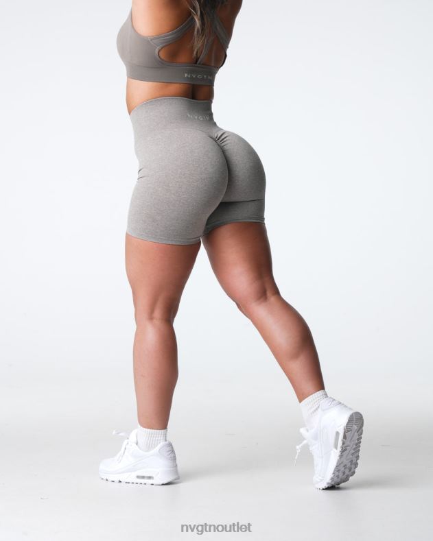 Fitness NVGTN nahtlose Scrunch-Shorts Taupe Frauen 86ZJB395