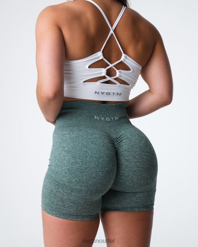 Fitness NVGTN nahtlose Scrunch-Shorts Waldgrün Frauen 86ZJB398