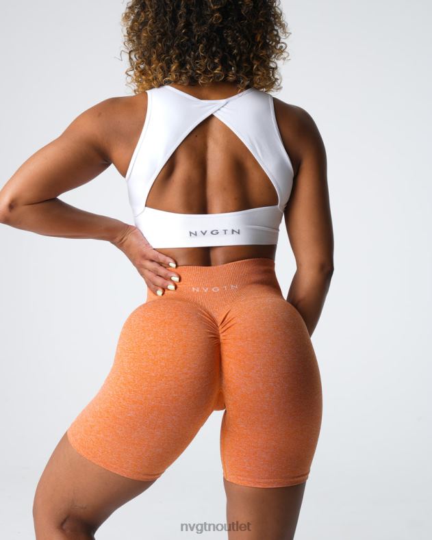 Fitness NVGTN nahtlose Scrunch-Shorts gebranntes Orange Frauen 86ZJB401