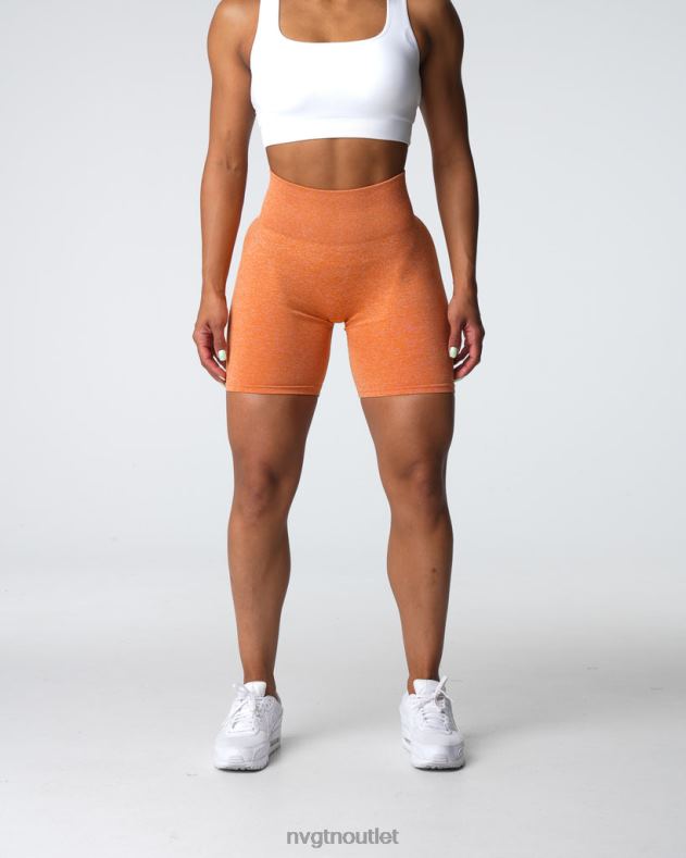 Fitness NVGTN nahtlose Scrunch-Shorts gebranntes Orange Frauen 86ZJB401
