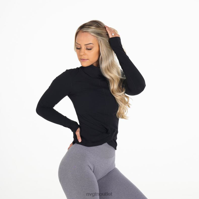 Fitness NVGTN Fokuspullover Schwarz Frauen 86ZJB270