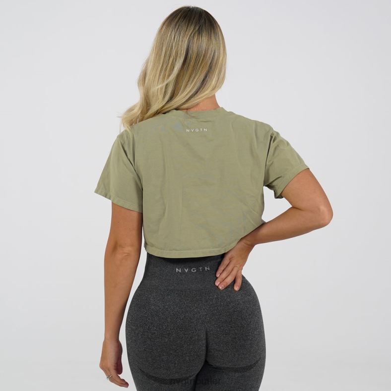 Fitness NVGTN Alltags-T-Shirt Armeegrün Frauen 86ZJB308