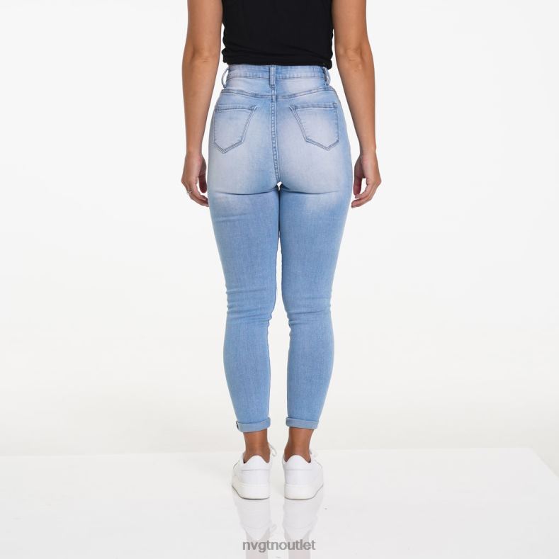 Lebensstil NVGTN Zerrissene Navishape-Jeans Leichte Wäsche Frauen 86ZJB744