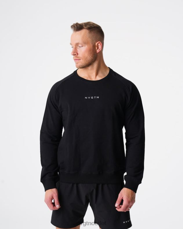Spitzen NVGTN Sweatshirt mit Rundhalsausschnitt Schwarz Männer 86ZJB790