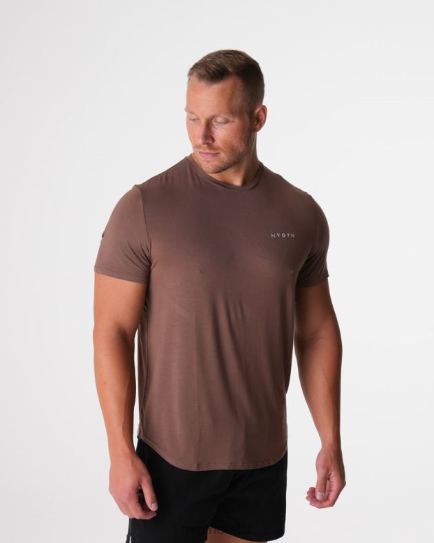 Spitzen NVGTN T-Shirt mit technischer Passform Mokka Männer 86ZJB762