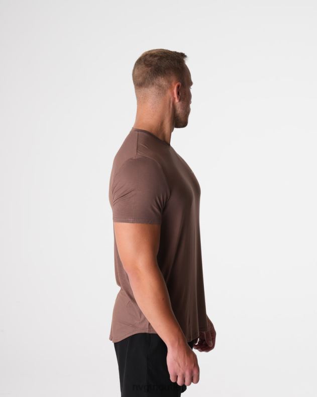 Spitzen NVGTN T-Shirt mit technischer Passform Mokka Männer 86ZJB762